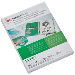 GBC Lamineringsfickor A4 125 mikron gloss hålade 100/fp - ytterligare vy