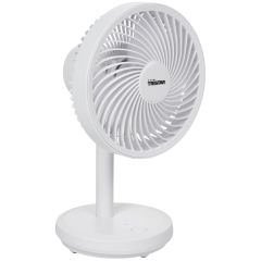 Tristar Bordsfläkt laddbar vit