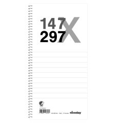 Niceday Spiralkladd 147x297mm 70bl 60g linjerat