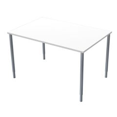 Lanab Skrivbord 120 x 80 cm vitmelamin/silver