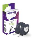 Wecare Märkband papper svart/vit 12 mm 4 Meter 2-pack