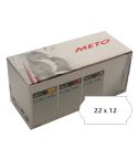 Meto Prismärkningsetiketter 22 x 12 mm vit permanent 7 rullar/fp