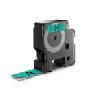 Dymo Märkband D1 svart/grön 19 mm