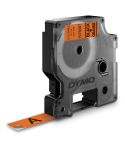 Dymo Märkband D1 Durable svart/orange 12 mm