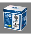 Brother Märkband TZE231M5 12 mm x 8 m svart/vit 5-pack