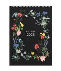 Burde Illustrerad blomster 2026 vägg