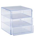 Palaset Förvaringsbox 3-lådor transparent