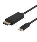 Deltaco Kabel USB-C to DP, 1m, sv