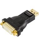 Deltaco DisplayPort - DVI-D singlelink Svart