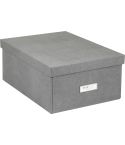 Bigso Förvaringsbox Katia canvas grå
