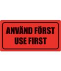 RL Varningsetikett Använd Först 1000/