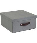 Bigso Förvaringsbox Levi canvas grå