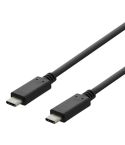 Deltaco Laddkabel USB-C till USB-C 1 m svart