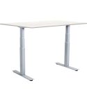 SUN-FLEX Skrivbord el Easydesk Adapt VI vit/aluminium 140x80 cm