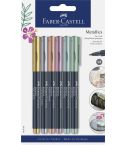 Faber Castell Märkpennor Faber metallic 6/fp