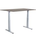 SUN-FLEX Skrivbord el Easydesk Adapt VI grå/aluminium 120x80 cm