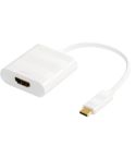 Deltaco Adapter USB-C - HDMI 0,2 Meter vit