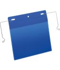 Durable Plastficka A5L trådbyg blå 50f
