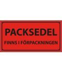 RL Varningsetikett Packsedel 1000/