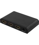 Deltaco PRIME HDMI-splitter 1- till 2 skärmar Svart