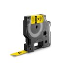 Dymo Märkband Rhino 12mm svart/gul
