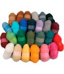 Creativ Company Kardad ull mixade färger 25 gram 26-pack