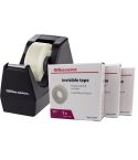 Tejphållare inkl. 3 rullar tejp 33mx19mm