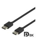 Deltaco Kabel DisplayPort 1.4 2 m svart