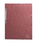 Exacompta Snoddmapp A4 3-klaff Antique pink
