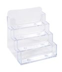 Exacompta Visitkortsställ 4-fack transparent