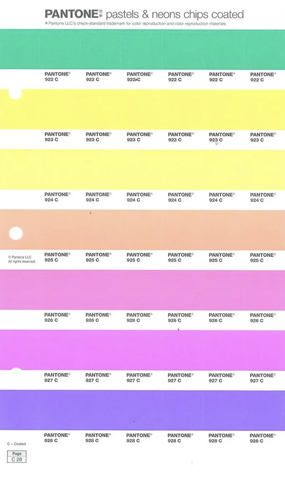 Ersättningsblad Pantone Pastels and Neons GB1504B
