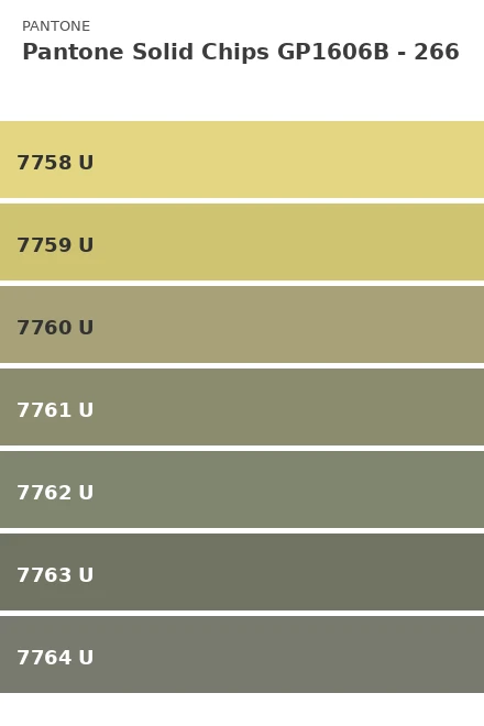 Ersättningsblad Pantone Solid Chips GP1606B - Sida 266 (7758 U, 7...