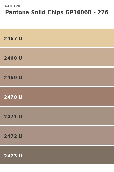 Ersättningsblad Pantone Solid Chips GP1606B - Sida 276 (2467 U, 2...